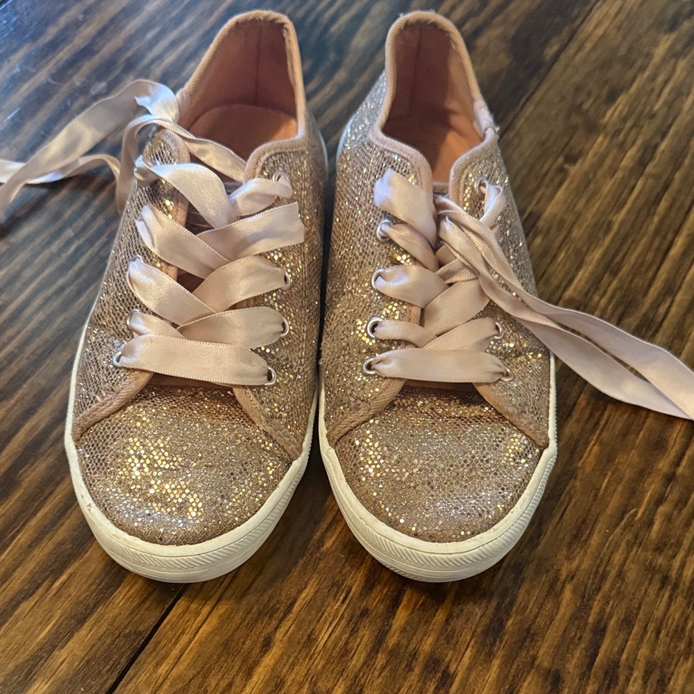 Rose gold sparkle keds girls 1